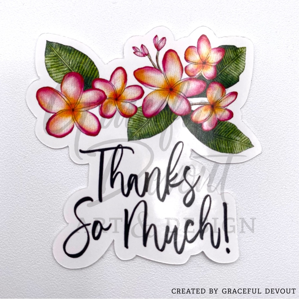 Thanks So Much!- 2" (inches) Sticker (48ct.) [GD147-48] - Picture 4 of 5